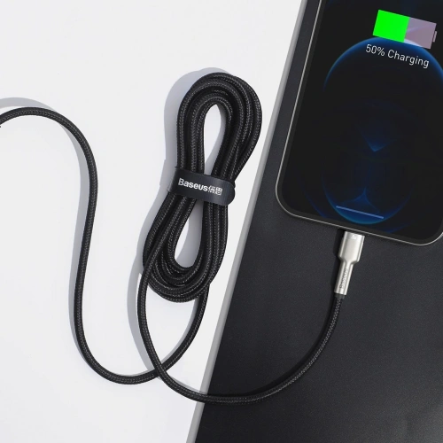 Kup Cablul USB-C la Lightning Baseus Cafule, PD, 20W, 2m (negru) - BSU2016BLK - {ean13} - Sklep Home Screen