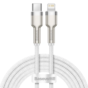 Buy USB-C cable for Lightning Baseus Cafule, PD, 20W, 2m (white) - BSU2017WHT - {ean13} - Home Screen Store Europe