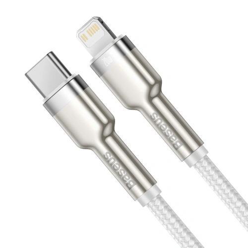 Kup Kabel USB-C la Lightning Baseus Cafule, PD, 20W, 2m (alb) - BSU2017WHT - {ean13} - Sklep Home Screen