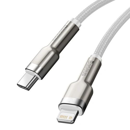 Kup Kabel USB-C la Lightning Baseus Cafule, PD, 20W, 2m (alb) - BSU2017WHT - {ean13} - Sklep Home Screen