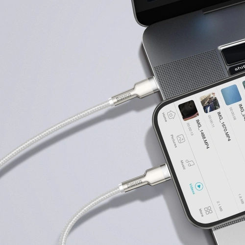 Kup Kabel USB-C la Lightning Baseus Cafule, PD, 20W, 2m (alb) - BSU2017WHT - {ean13} - Sklep Home Screen