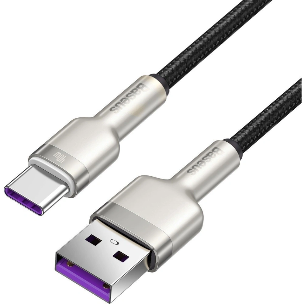Kabel USB do USB-C Baseus Cafule, 40W, 1m (czarny)