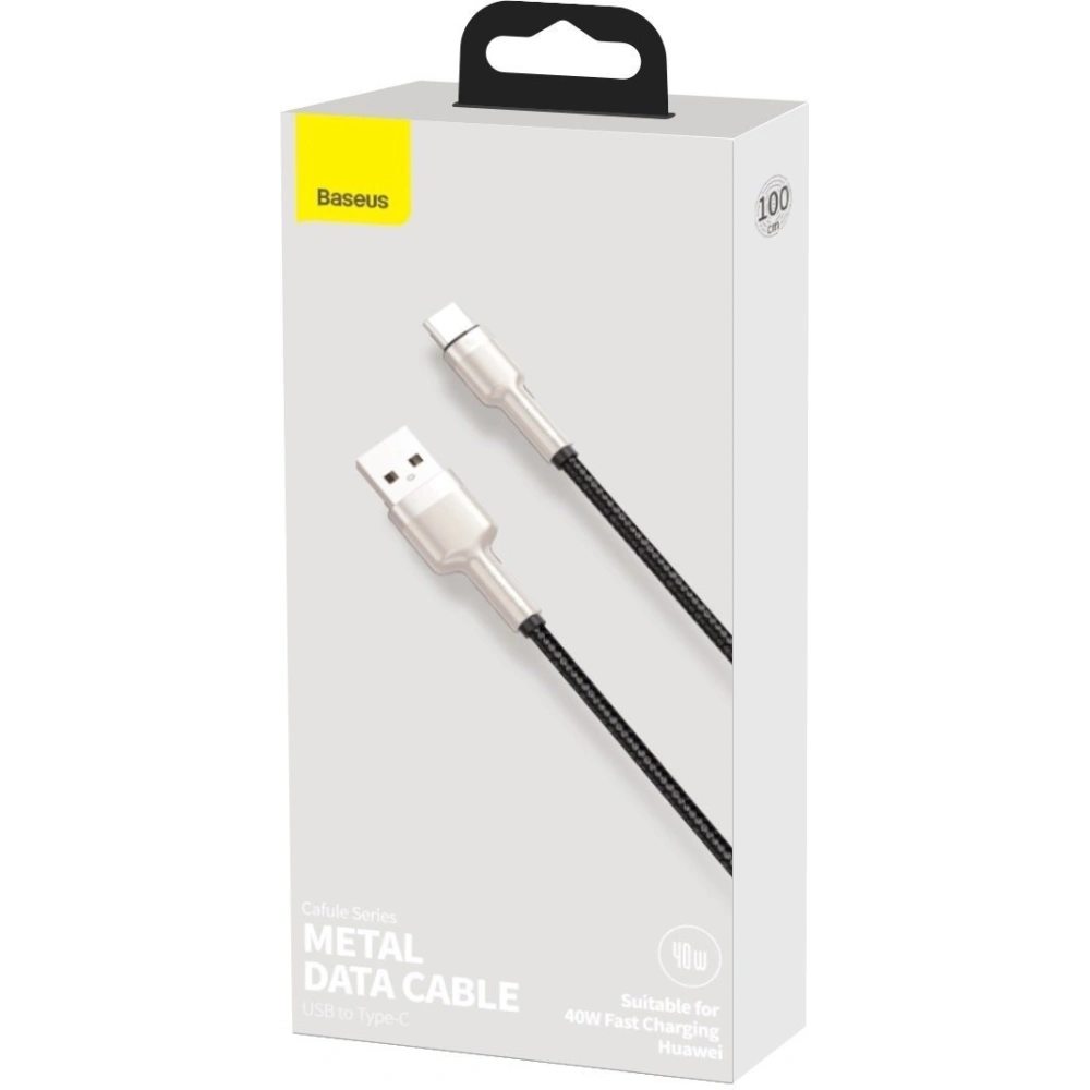 Kabel USB do USB-C Baseus Cafule, 40W, 1m (czarny)