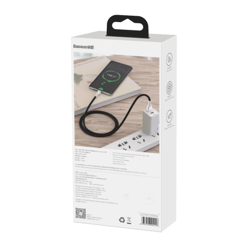 Kup Kabel USB do USB-C Baseus Cafule, 40W, 1m (černý) - BSU2018BLK - {ean13} - Sklep Home Screen