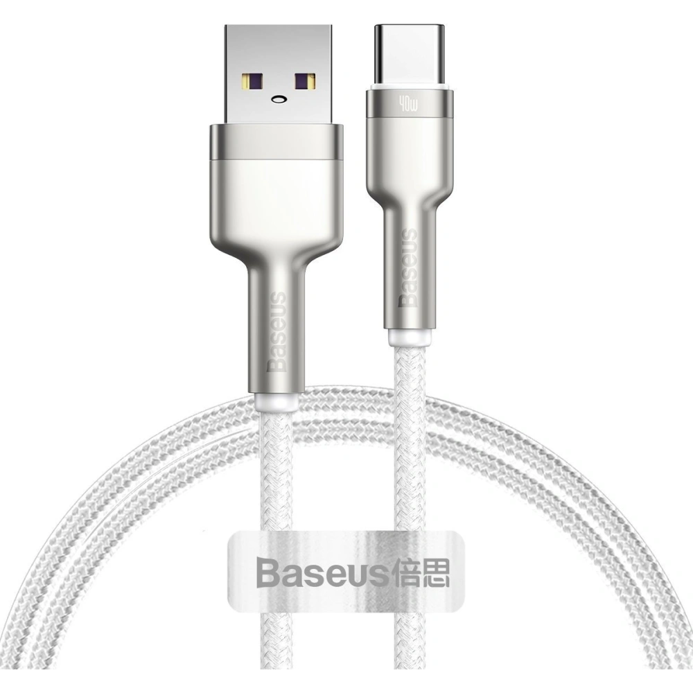 Kabel USB do USB-C Baseus Cafule, 40W, 1m (biały)