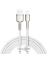Cablul USB la Lightning Baseus Cafule, 2.4A, 2m (alb)