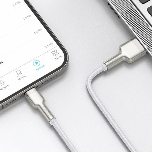 Kup Cablul USB la Lightning Baseus Cafule, 2.4A, 2m (alb) - BSU2024WHT - {ean13} - Sklep Home Screen