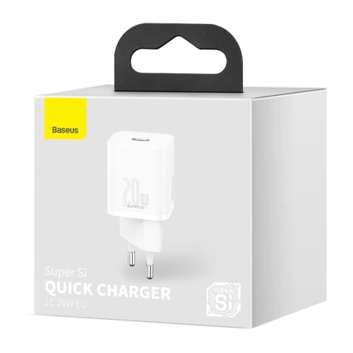 Kup Încărcător de rețea Baseus Super Si Quick Charger 1C 20W (alb) - BSU2026WHT - {ean13} - Sklep Home Screen