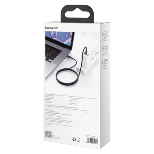 Kup Cablul USB-C la USB-C Baseus Împletit de Înaltă Densitate, 100W, 1m (negru) - BSU2028BLK - {ean13} - Sklep Home Screen