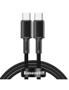 USB-C to USB-C kábel Baseus Magas Sűrűségű Fonott, 100W, 2m (fekete)