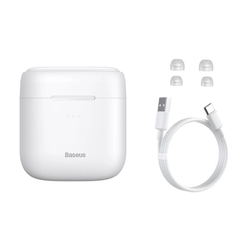 Kup TWS fülhallgató Baseus Encok W06, Bluetooth 5.0, aptX, vezeték nélküli töltés (fehér) - BSU2031WHT - {ean13} - Sklep Home Screen