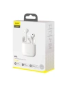 Buy Baseus Encok W06 TWS headphones, Bluetooth 5.0, aptX, inductive charging (white) - BSU2031WHT - {ean13} - Home Screen Store Europe