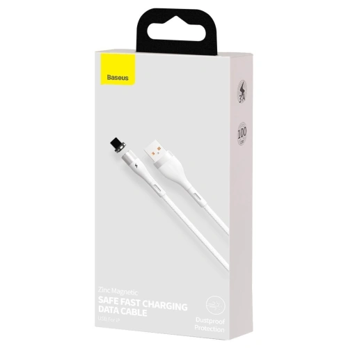 Kup Kabel magnetyczny USB - Lightning Baseus Zinc 2.4A 1m (Biały) - BSU2032WHT - {ean13} - Sklep Home Screen