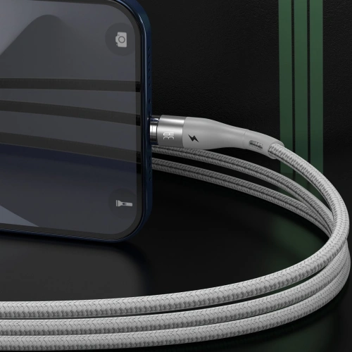 Kup Kabel magnetyczny USB - Lightning Baseus Zinc 2.4A 1m (Biały) - BSU2032WHT - {ean13} - Sklep Home Screen