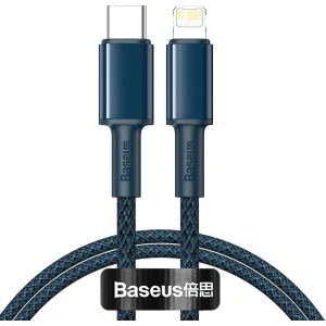 Buy Baseus High Density Braided Cable Type-C to Lightning, PD, 20W, 1m (blue) - BSU2037BLU - {ean13} - Home Screen Store Europe