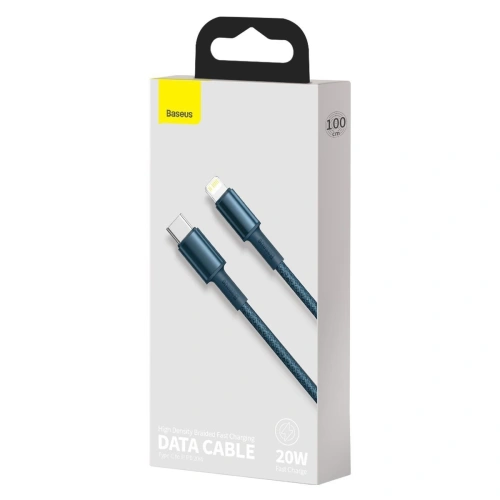 Kup Baseus USB-C zu Lightning Kabel High Density Braided, 20W, 5A, PD, 1m (blau) - BSU2037BLU - {ean13} - Sklep Home Screen