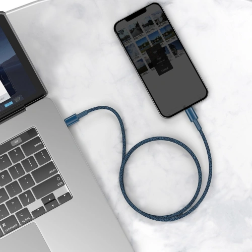 Kup Baseus USB-C zu Lightning Kabel High Density Braided, 20W, 5A, PD, 1m (blau) - BSU2037BLU - {ean13} - Sklep Home Screen