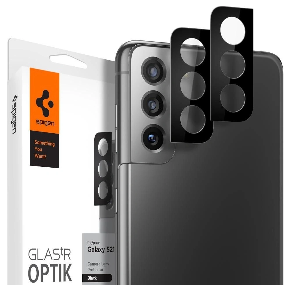 Szkło hartowane na aparat Spigen Optik Camera Lens Samsung Galaxy S21+ Plus Black