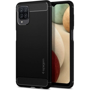 Kup Etui Spigen Rugged Armor Samsung Galaxy A12 Matte Black - SPN1481BLK - {ean13} - Sklep Home Screen