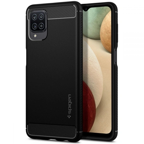 Kup Spigen Samsung Gehäuse Rugged Armor Galaxy A12 Mattschwarz - SPN1481BLK - {ean13} - Sklep Home Screen