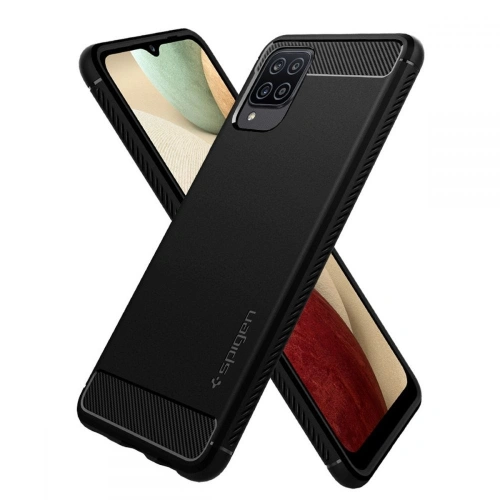 Kup Spigen Samsung Gehäuse Rugged Armor Galaxy A12 Mattschwarz - SPN1481BLK - {ean13} - Sklep Home Screen