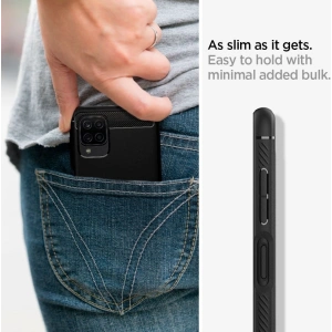 Kup Etui Spigen Rugged Armor Samsung Galaxy A12 Matte Black - SPN1481BLK - {ean13} - Sklep Home Screen