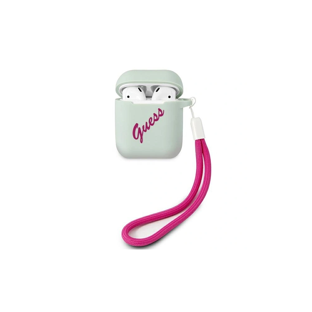 Etui Guess GUACA2LSVSBF Apple AirPods cover niebieski fuksja/blue fuschia Silicone Vintage