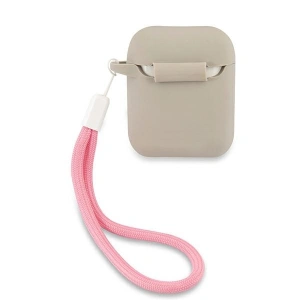 Kup Etui Guess GUACA2LSVSGP Apple AirPods cover szaro różowy/grey pink Silicone Vintage - GUE868GRYPNK - {ean13} - Sklep Home Screen
