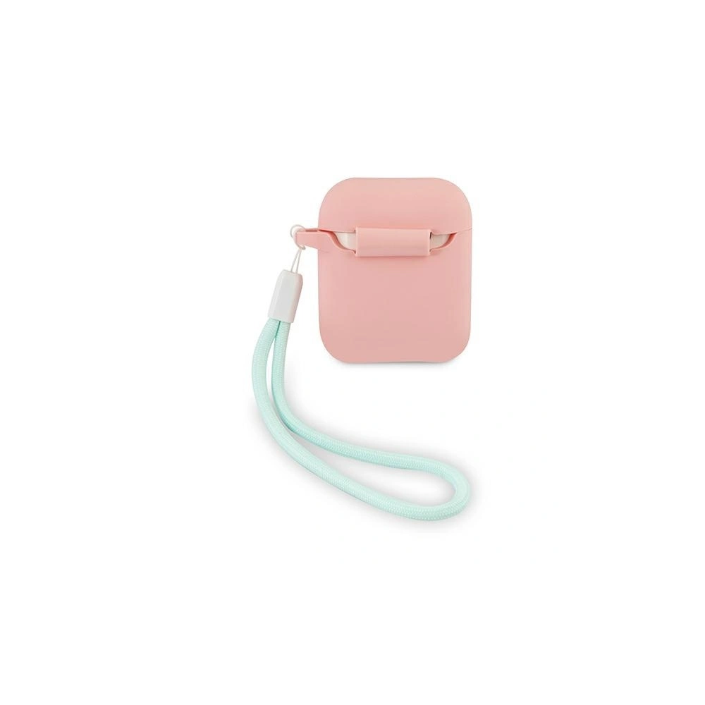 Etui Guess GUACA2LSVSPG Apple AirPods cover różowo zielony/pink green Silicone Vintage