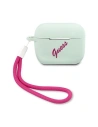 Etui Guess GUACAPLSVSBF Apple AirPods Pro kryt modrý fuchsie/silikonový vintage