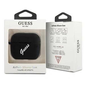 Buy Guess GUACAPLSVSBW Apple AirPods Pro cover black white Silicone Vintage - GUE871BLKWHT - {ean13} - Home Screen Store Europe