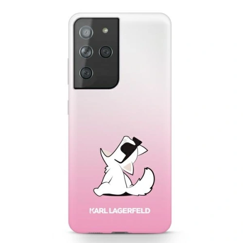 Kup Etui Karl Lagerfeld KLHCS21LCFNRCPI Samsung Galaxy S21 Ultra kemény tok rózsaszín/pink Choupette Fun - KLD443PNK - {ean13} - Sklep Home Screen