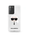 Etui Karl Lagerfeld KLHCS21LKTR Samsung Galaxy S21 Ultra kemény tok Átlátszó Karl feje