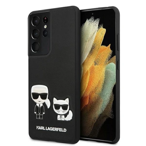 Kup Etui Karl Lagerfeld KLHCS21LPCUSKCBK Samsung Galaxy S21 Ultra fekete/black hardcase Ikonik Karl & Choupette - KLD445BLK - {ean13} - Sklep Home Screen