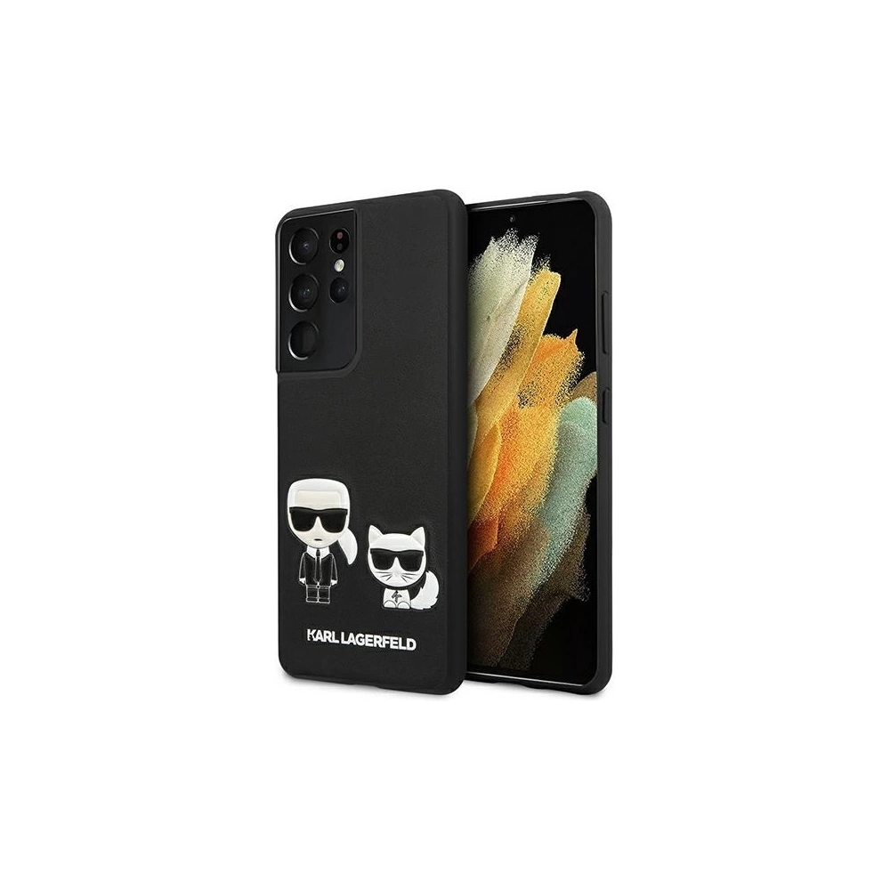 Etui Karl Lagerfeld KLHCS21LPCUSKCBK Samsung Galaxy S21 Ultra czarny/black hardcase Ikonik Karl & Choupette