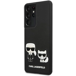Buy Karl Lagerfeld KLHCS21LPCUSKCBK Samsung Galaxy S21 Ultra black hardcase Ikonik Karl & Choupette - KLD445BLK - {ean13} - Home Screen Store Europe