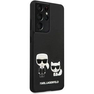 Buy Karl Lagerfeld KLHCS21LPCUSKCBK Samsung Galaxy S21 Ultra black hardcase Ikonik Karl & Choupette - KLD445BLK - {ean13} - Home Screen Store Europe
