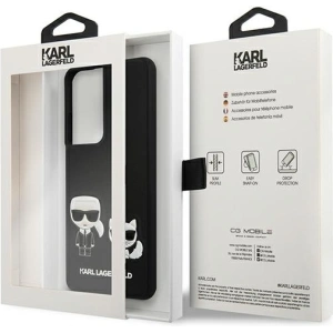Buy Karl Lagerfeld KLHCS21LPCUSKCBK Samsung Galaxy S21 Ultra black hardcase Ikonik Karl & Choupette - KLD445BLK - {ean13} - Home Screen Store Europe