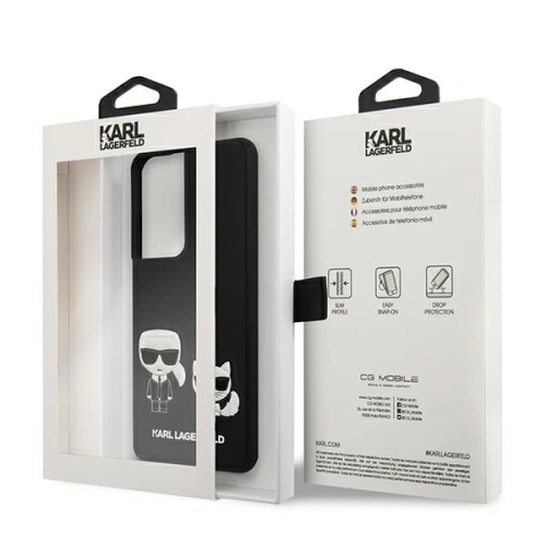 Buy Karl Lagerfeld KLHCS21LPCUSKCBK Samsung Galaxy S21 Ultra black hardcase Ikonik Karl & Choupette - KLD445BLK - {ean13} - Home Screen Store Europe