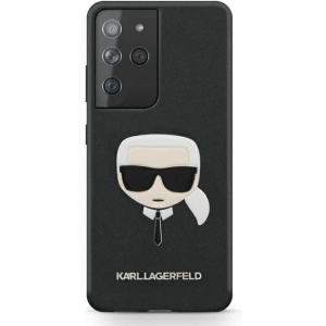 Buy Karl Lagerfeld KLHCS21LSAKHBK Samsung Galaxy S21 Ultra black hardcase Saffiano Ikonik Karl`s Head - KLD446BLK - {ean13} - Home Screen Store Europe