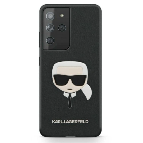 Kup Tok Karl Lagerfeld KLHCS21LSAKHBK Samsung Galaxy S21 Ultra fekete/black hardcase Saffiano Ikonik Karl feje - KLD446BLK - {ean13} - Sklep Home Screen