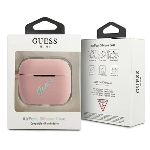 Kup Etui Guess GUACAPLSVSPG Apple AirPods Pro cover różowo zielony/pink green Silicone Vintage - GUE873PNKGRN - {ean13} - Sklep Home Screen