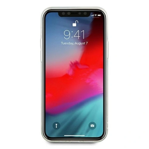 Kup Etui Guess GUHCP12LGLVSBL Apple iPhone 12 Pro Max niebieski/blue hardcase Glitter Vintage Script - GUE874BLU - {ean13} - Sklep Home Screen