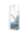 Kup Etui Guess GUHCP12LGLVSBL Apple iPhone 12 Pro Max niebieski/blue hardcase Glitter Vintage Script - GUE874BLU - {ean13} - Sklep Home Screen