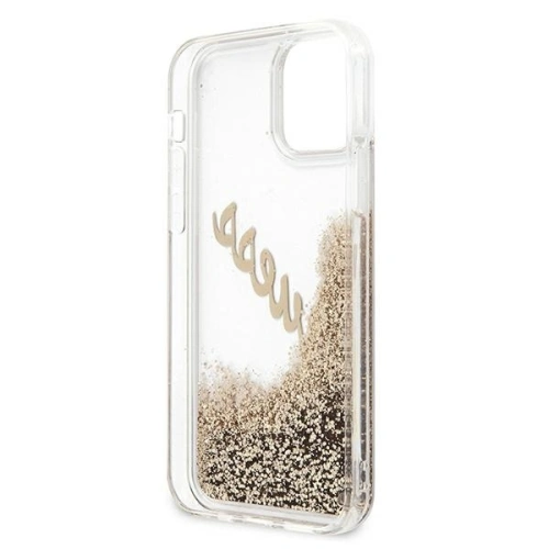 Kup Etui Guess GUHCP12LGLVSGO Apple iPhone 12 Pro Max auriu/gold hardcase Glitter Vintage Script - GUE875GLD - {ean13} - Sklep Home Screen