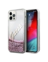 Kup Etui Guess GUHCP12LGLVSPI Apple iPhone 12 Pro Max różowy/pink hardcase Glitter Vintage Script - GUE876PNK - {ean13} - Sklep Home Screen