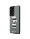 Kup Etui Karl Lagerfeld KLHCS21LSAKICKCSL Samsung Galaxy S21 Ultra ezüst/silver hardcase Saffiano Ikonik Karl&Choupette Head - KLD447SLV - {ean13} - Sklep Home Screen