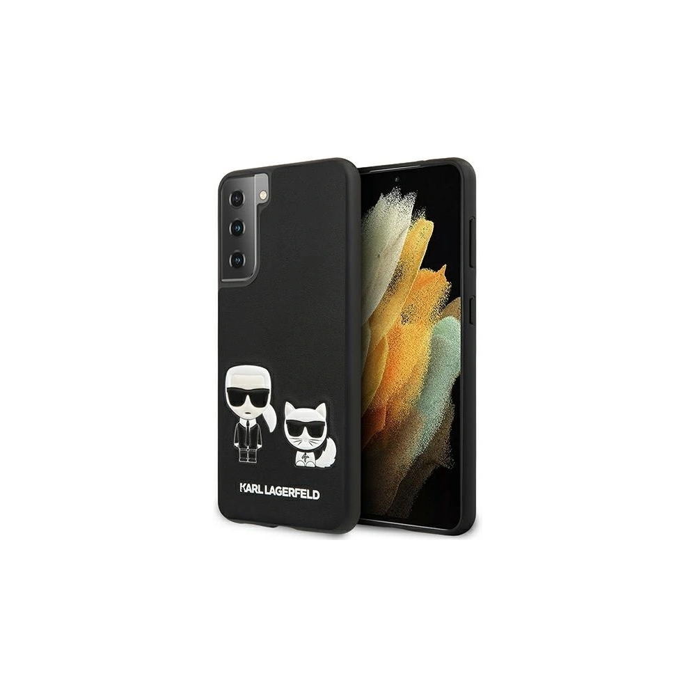 Etui Karl Lagerfeld KLHCS21MPCUSKCBK Samsung Galaxy S21+ Plus czarny/black hardcase Ikonik Karl & Choupette