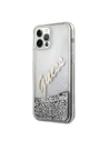Buy Guess GUHCP12LGLVSSI Apple iPhone 12 Pro Max silver hardcase Glitter Vintage Script - GUE877SLV - {ean13} - Home Screen Store Europe