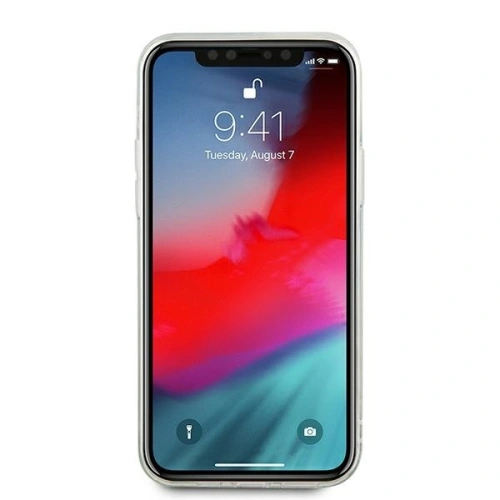 Kup Etui Guess GUHCP12LGLVSSI Apple iPhone 12 Pro Max srebrny/silver hardcase Glitter Vintage Script - GUE877SLV - {ean13} - Sklep Home Screen